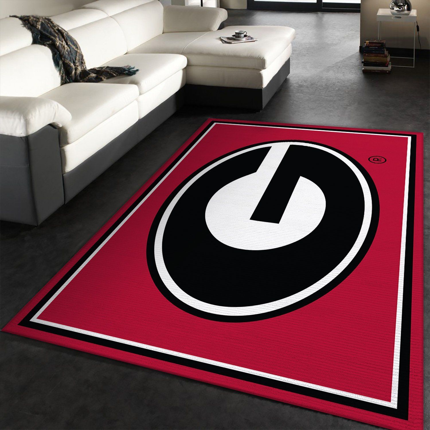 Georgia Bulldogs Area Rug Football Floor Decor 1912071 Kitchen Carpet