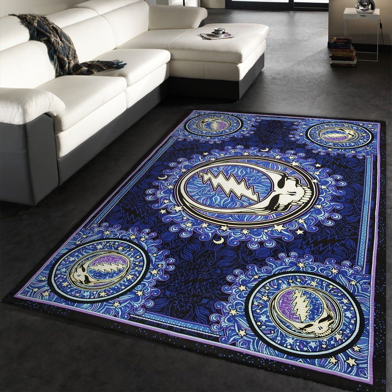 Grateful Dead Band Area Rug Music fans Home Decor HomeBeautyUS Modern Rugs