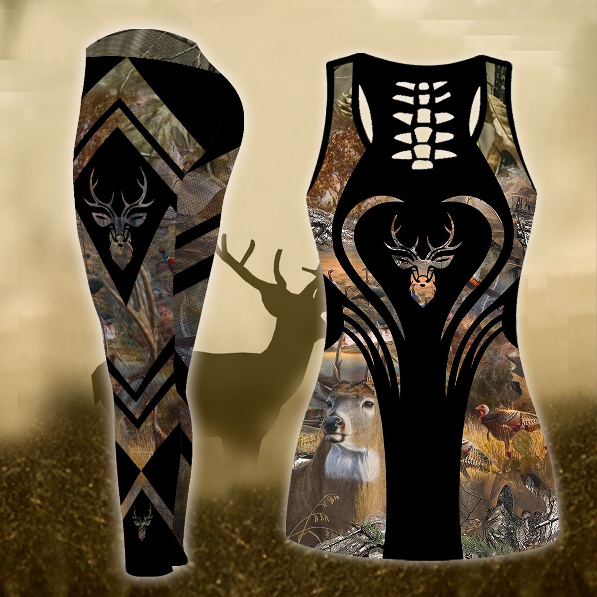 Deer Hunting Camouflage 2 Tank Top & Leggings