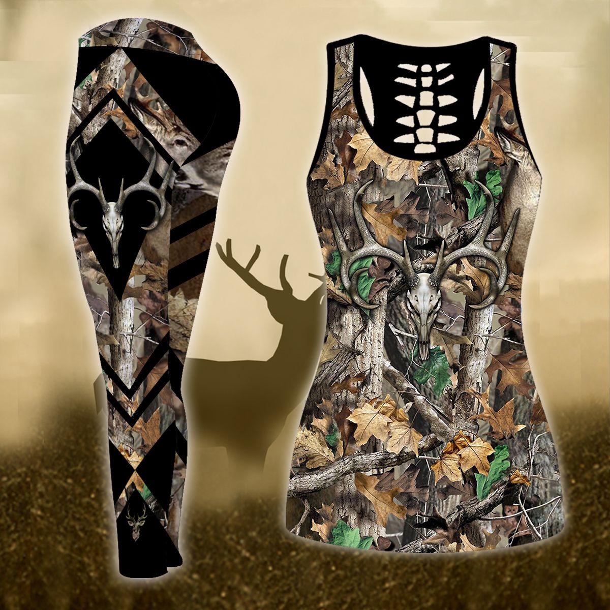 Deer Hunting Camouflage 3 Tank Top & Leggings