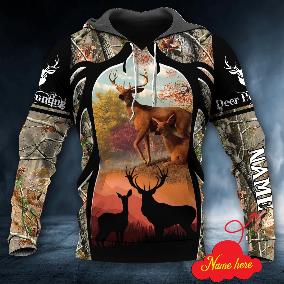 Deer Hunting TH02 Personalized Name 3D All Over Printed Shirts