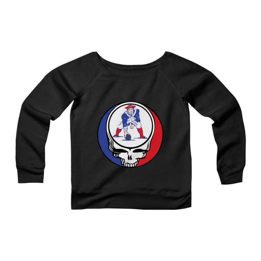 Steal Your Patriots Old School Grateful Dead CPY Womans Wide Neck Sweatshirt Sweater