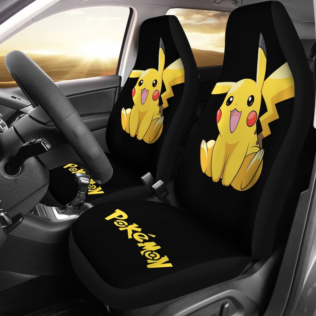 Cute Pikachu Pokemon Anime Fan Gift Car Seat Cover