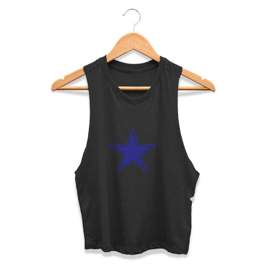 Dallas Cowboys Svg Football Logo CPY Womans Crop Tanktop Tee