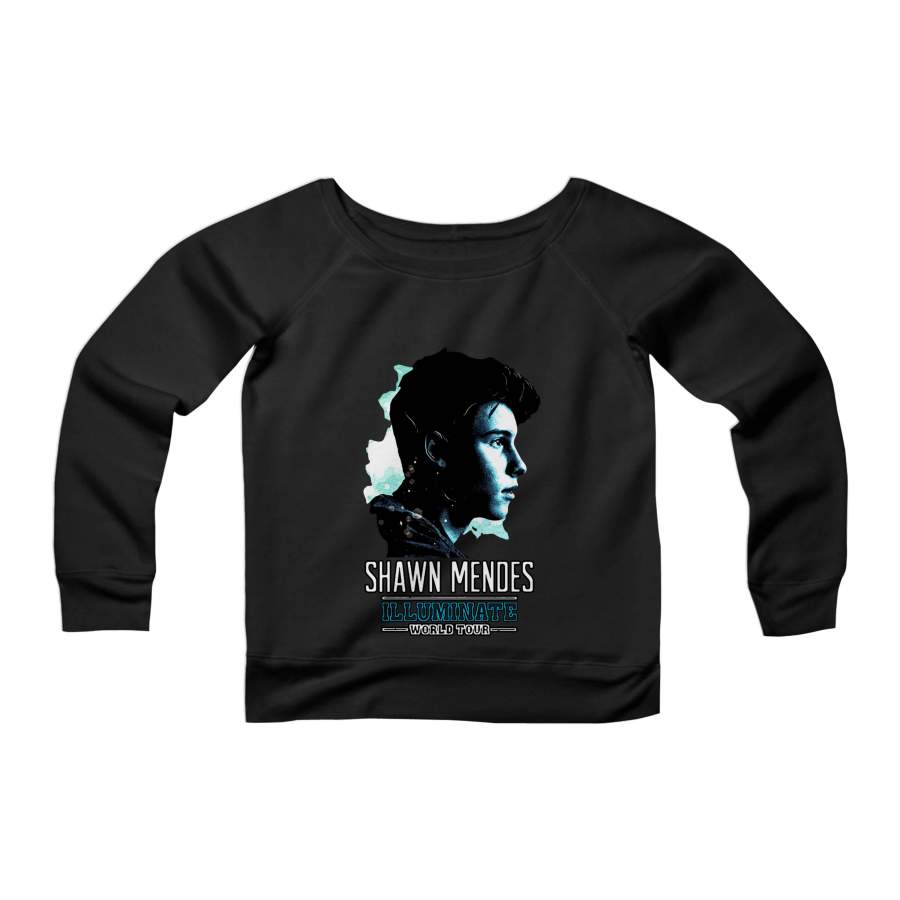 Shawn Mendes98 New 2017 Illuminate Tour Army Stitches Cameron Dallas Teen Nash Grier CPY Womans Wide Neck Sweatshirt Sweater