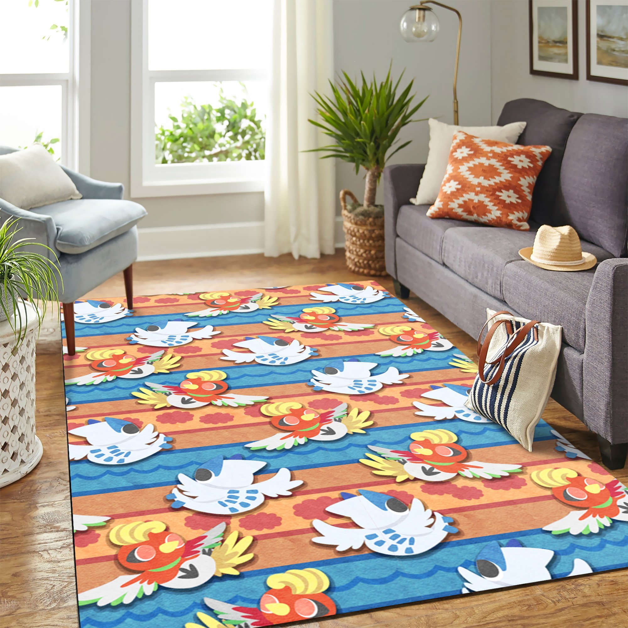 Lugia Hoho Pokemon Pattern Carpet Rug