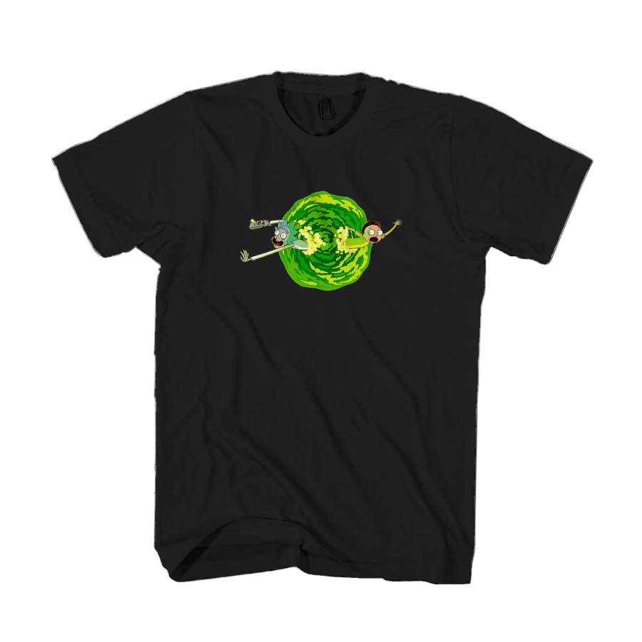 Rick And Morty Portal Cartoon Virtual Comedy Funny Man’s T-Shirt