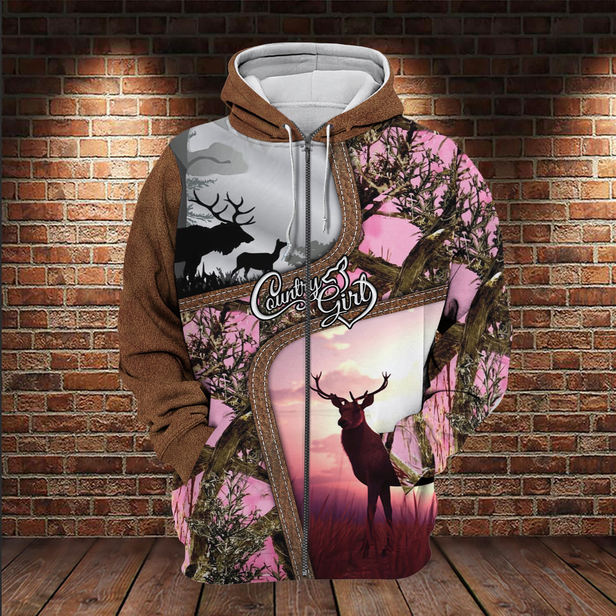 Hunting Country Pink Pattern Girl 3D All Over