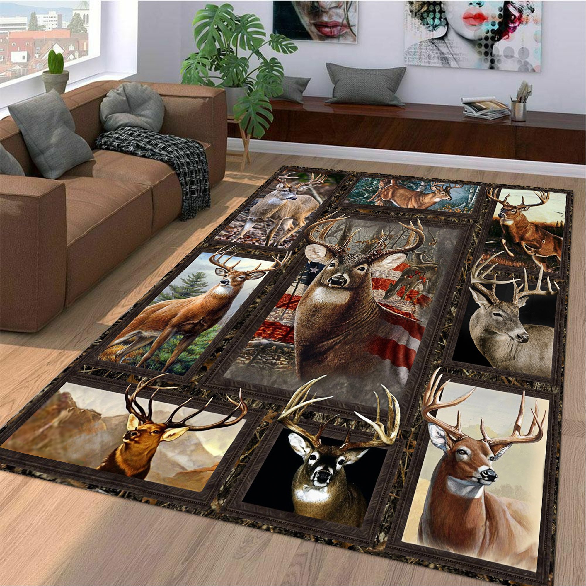 Deer Hunting Area Rug