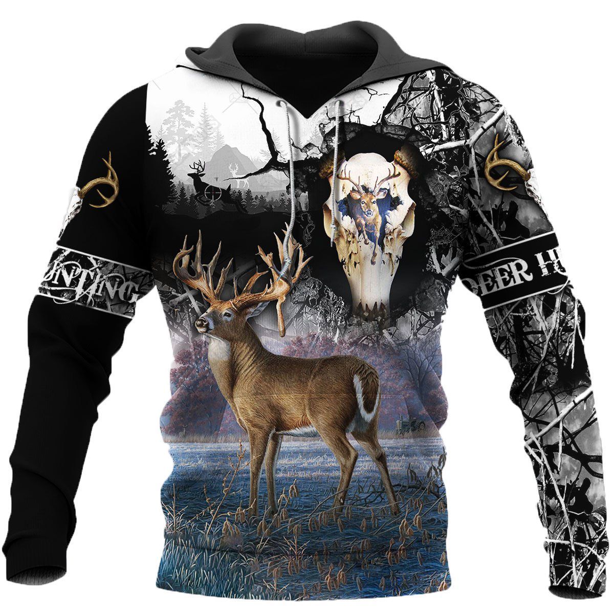 89THHHT-DEER HUNTING CAMO 3D ALL OVER PRINT