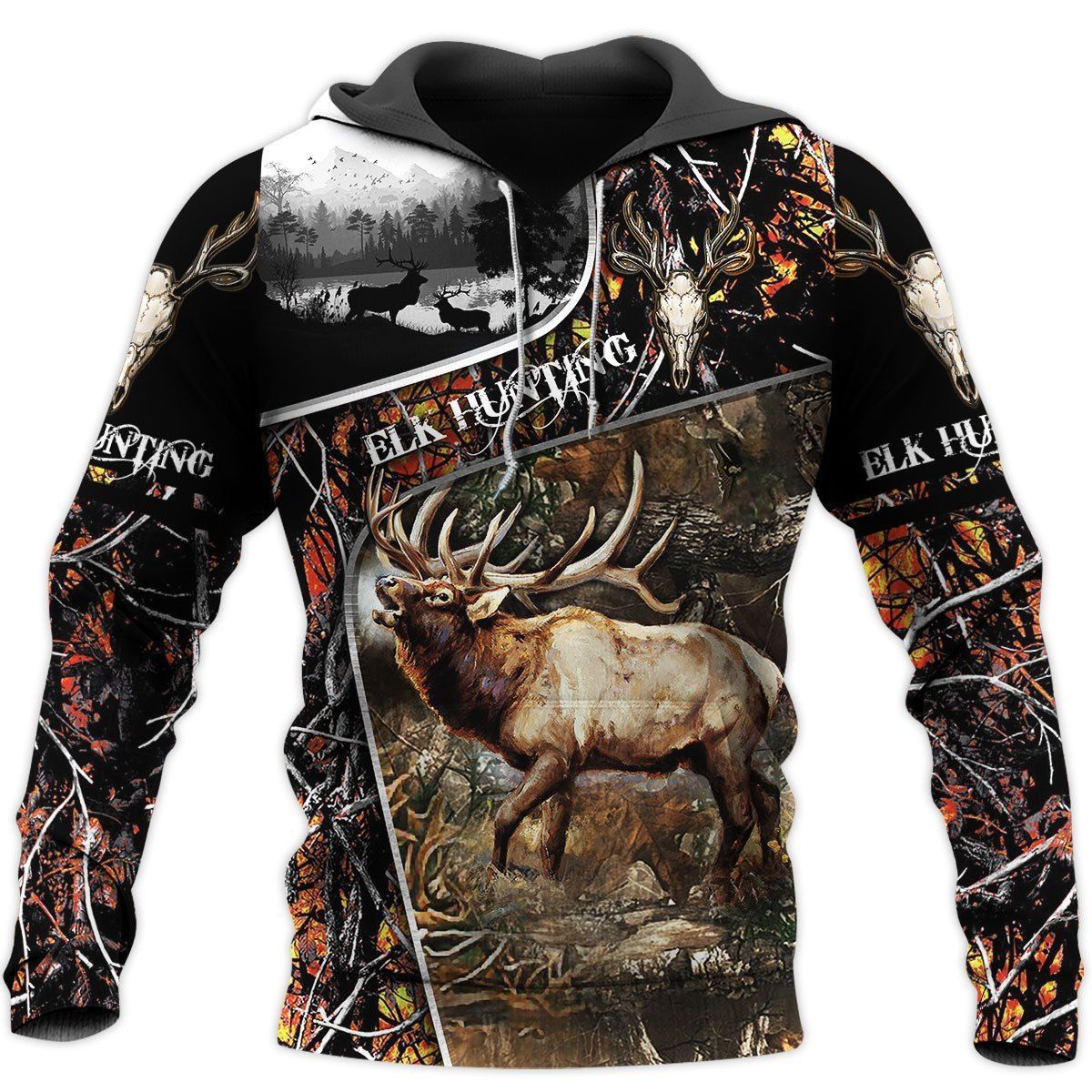 192THHHT-ELK HUNTING 3D ALL OVER PRINT