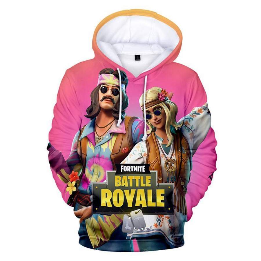 Long Sleeve Child Colorful Fortnite Unisex 3D All-Over Print Hoodie