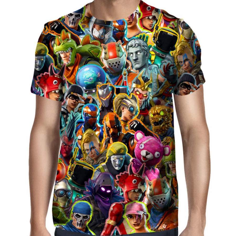 Fortnite Collage 2 Men/Women 3D All-Over Print Tshirt