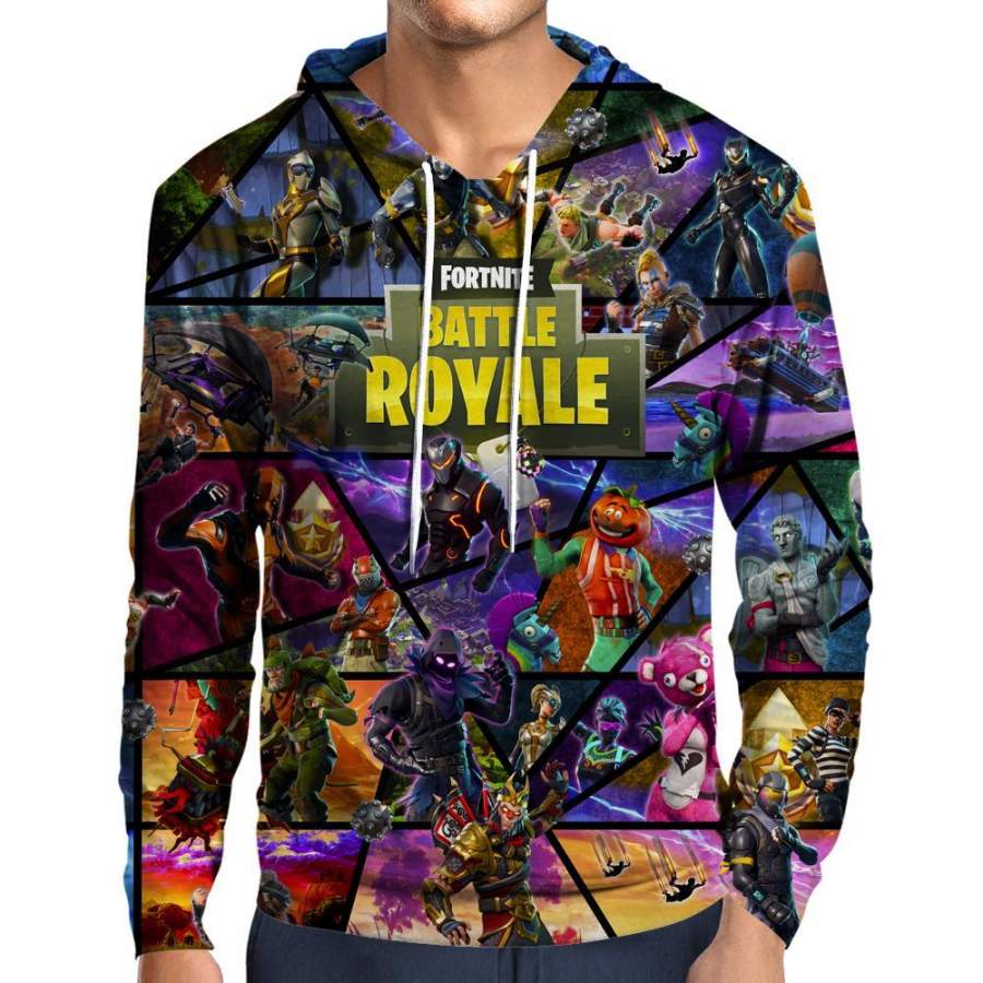 Fortnite Face Men/Women All-Over Print 3D Hoodie