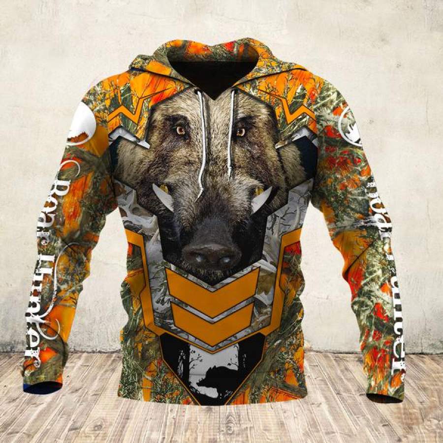 Boar Hunting Arrow 3D Men/Women All Over Printed Hoodie Xl