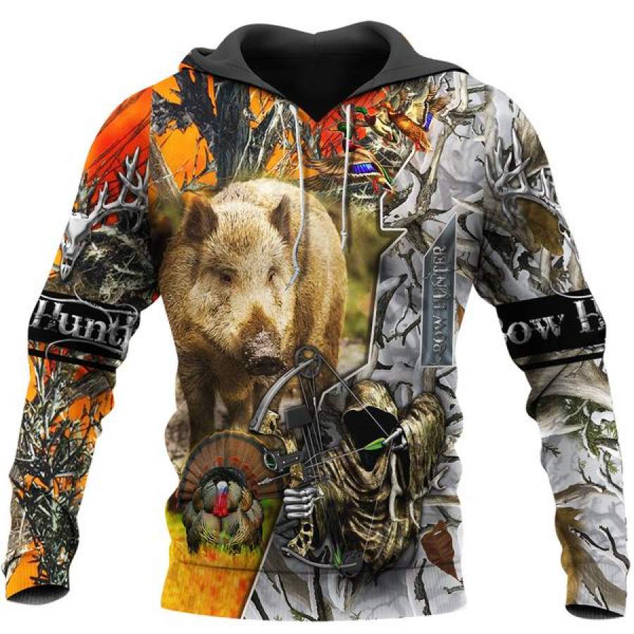 Boar Hunting Share 3D Men/Women All Over Printed Hoodie Xl