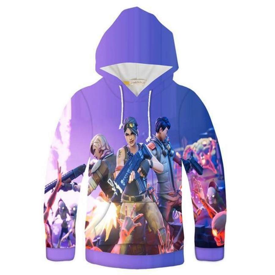 3D Fortnite Game Unisex Cute Color Hoodie