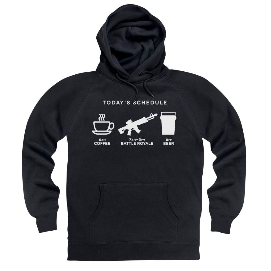 Inspired by Fortnite – Today’s Schedule Battle Royale Hoodie