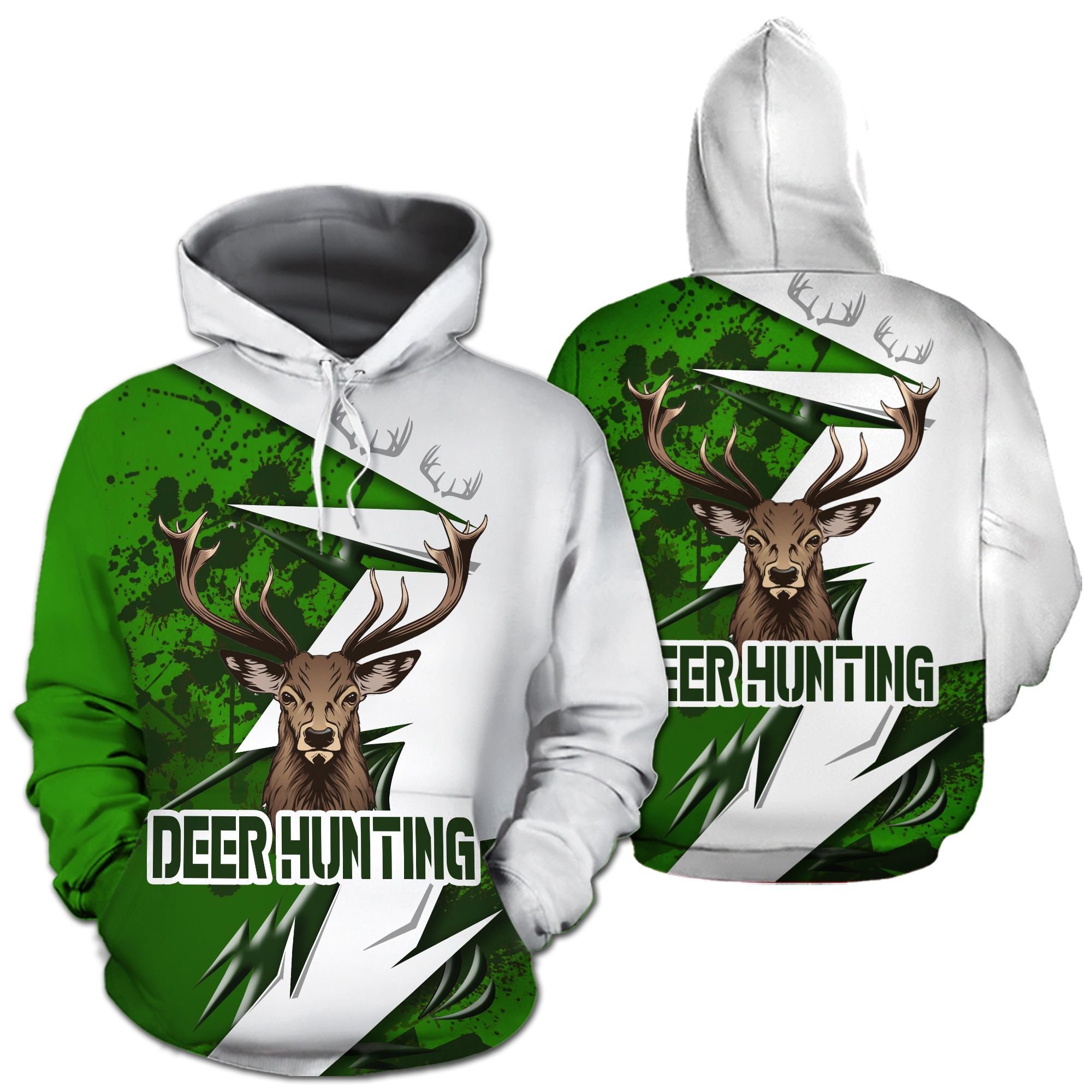 Deer Hunting With Deer Horn Hoodie For Deer Hunter