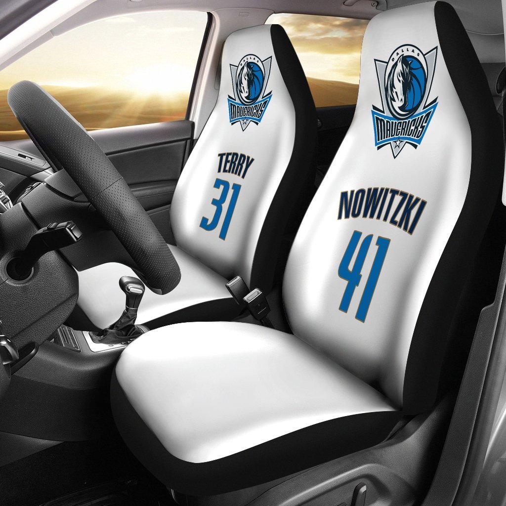 Dallas Mavericks Car Seat Covers 2 Front