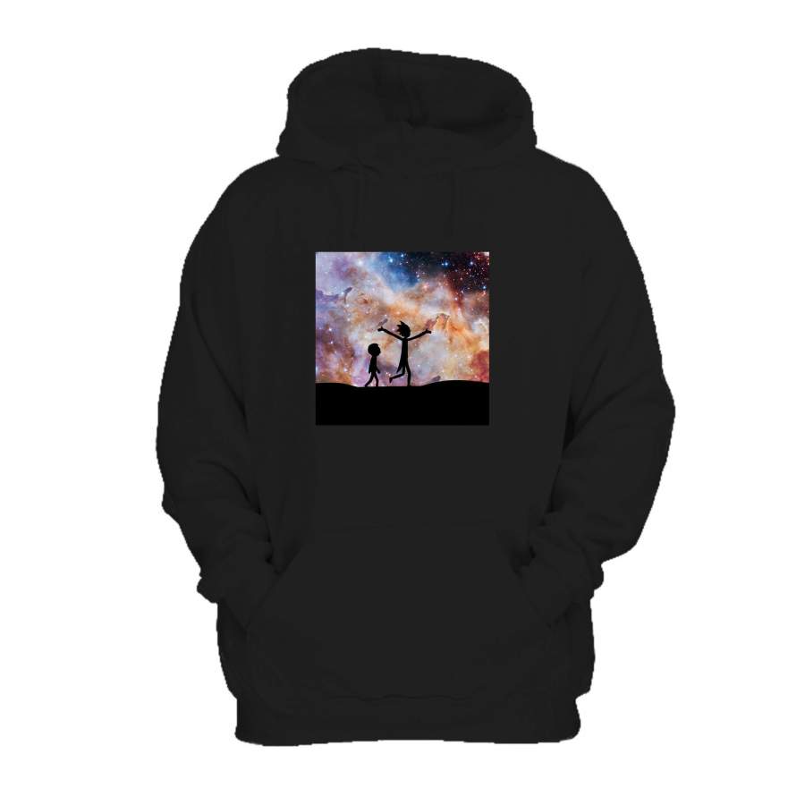 Rick And Morty In Space Hubble Galaxy Stars Geek Gift Hoodie