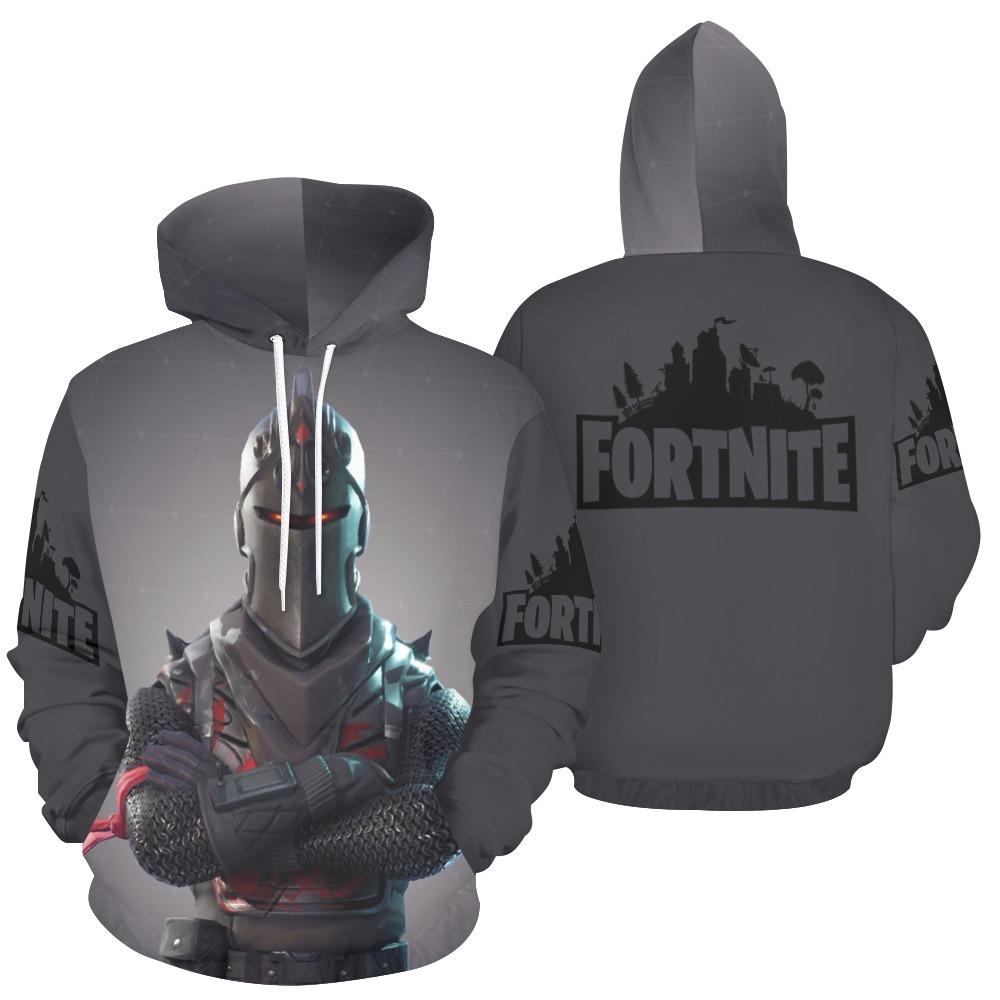 Fortnite Battle Royale Black Knight All Over Print Hoodie For Men (Usa Size) (Model H13)