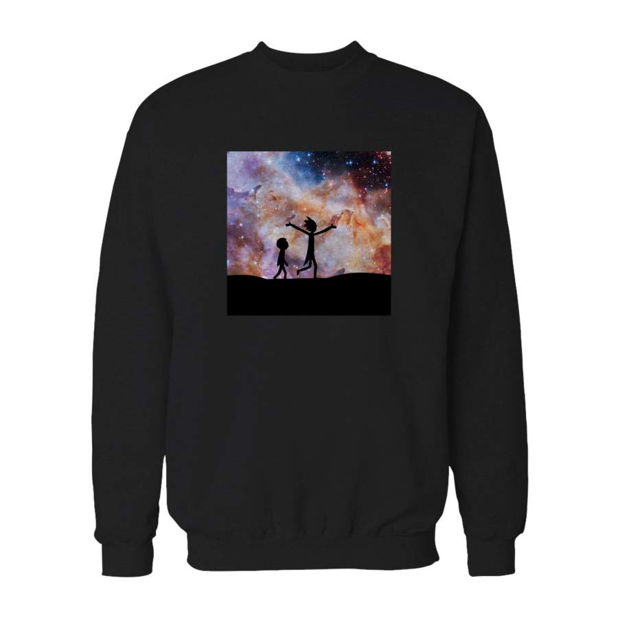 Rick And Morty In Space Hubble Galaxy Stars Geek Gift Sweatshirt