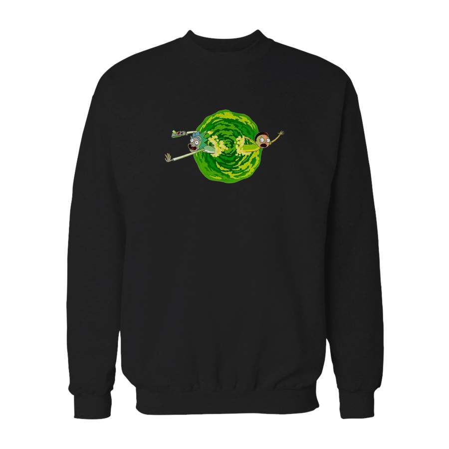 Rick And Morty Portal Cartoon Virtual Comedy Funny Sweatshirt