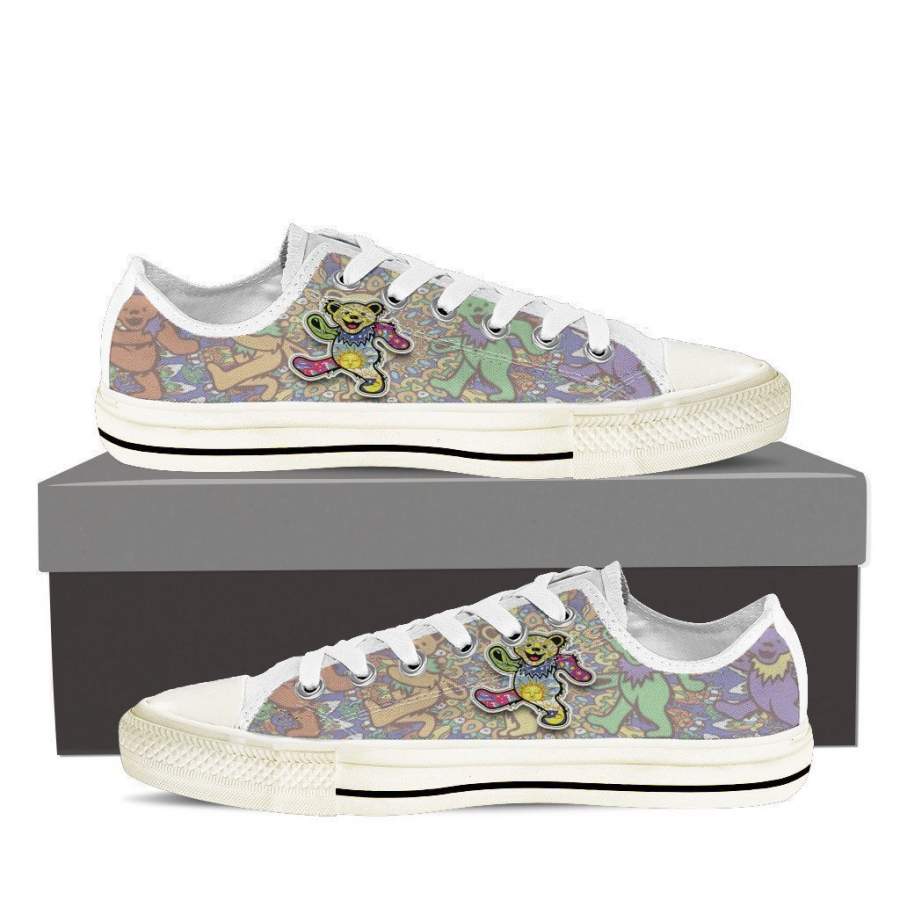 Grateful Dead Dancing Bears Low Top Sneakers Shoes For Men