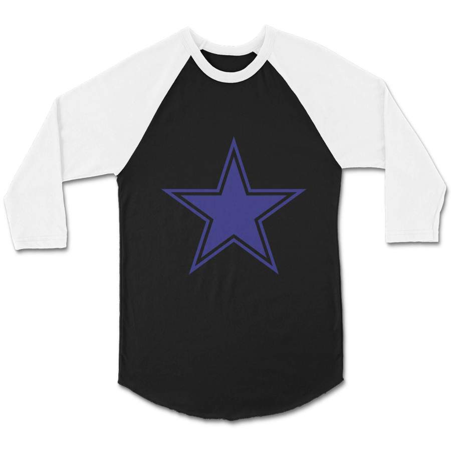 Dallas Cowboys Svg Football Logo CPY Unisex 3/4 Sleeve Baseball Tee T-Shirt