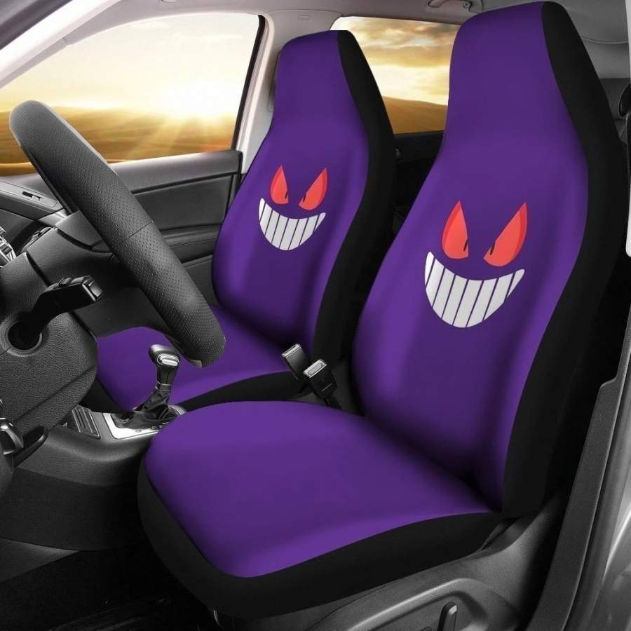 Gengar Face Pokemon Car Seat Covers