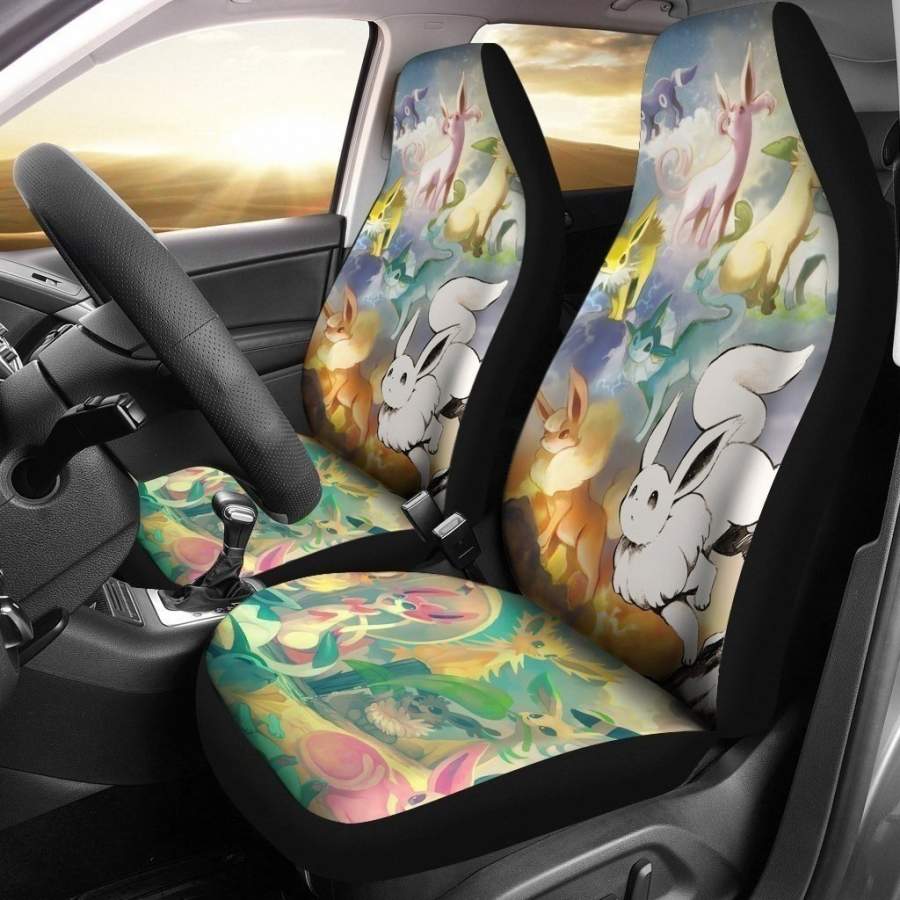 Eevee Evolutions Pokemon Car Seat Covers