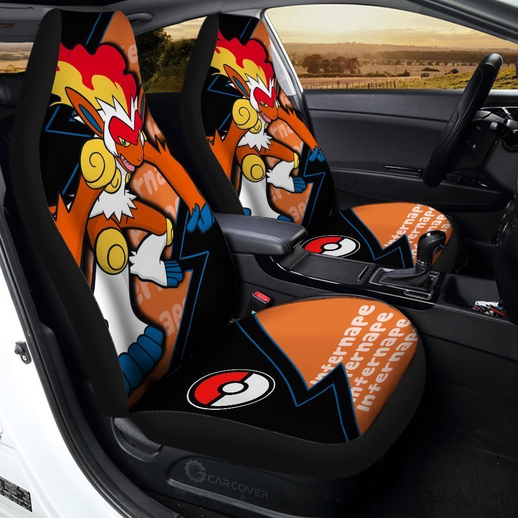 Infernape Car Seat Covers Custom Anime Pokemon Car Accessories