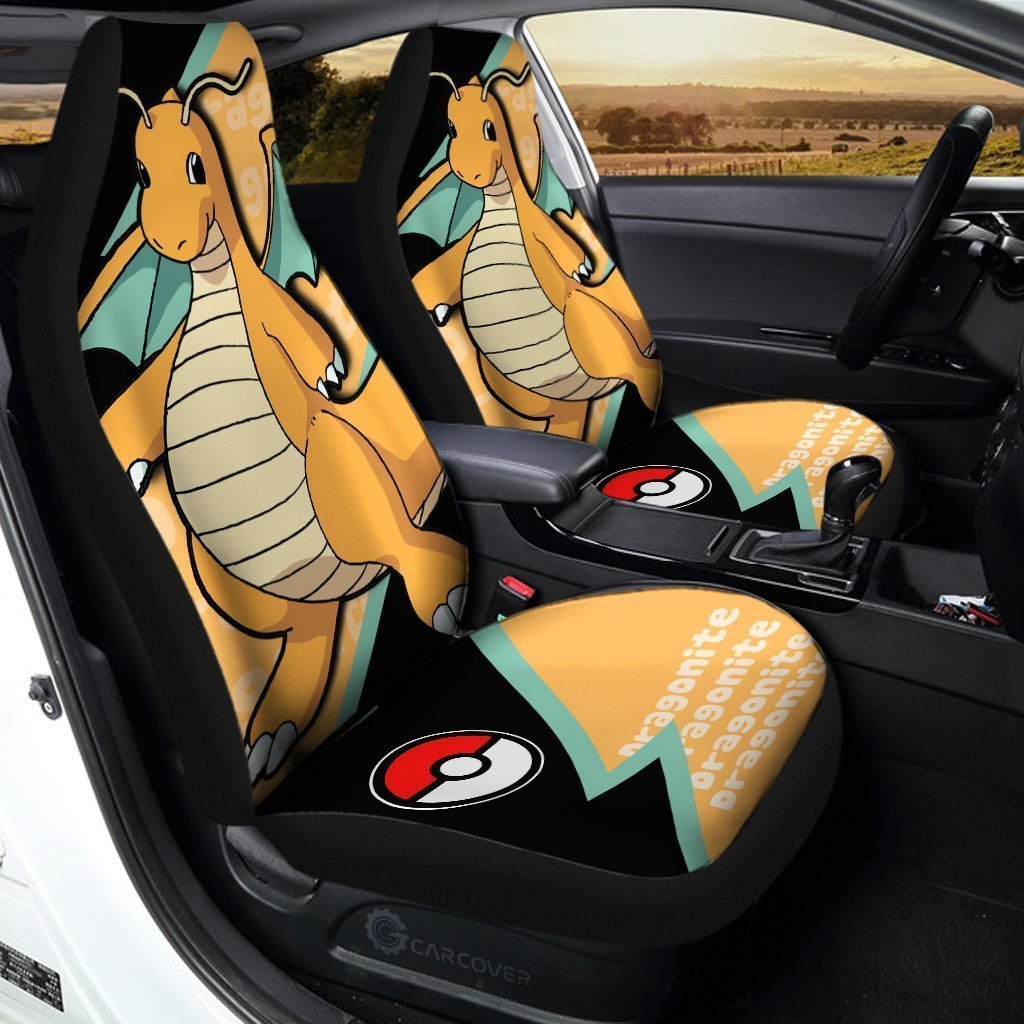 Dragonite Car Seat Covers Custom Anime Pokemon Car Accessories