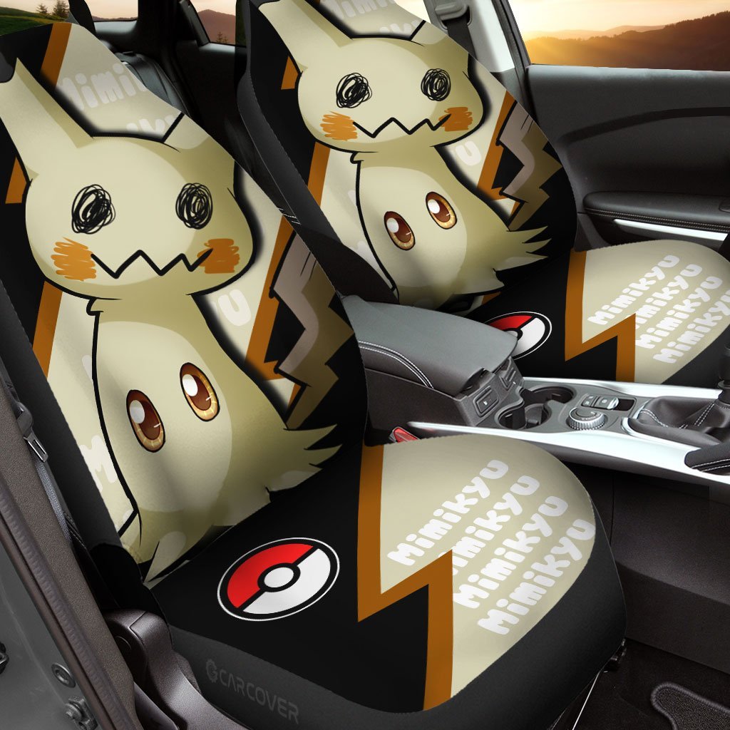 Mimikyu Car Seat Covers Custom Anime Pokemon Car Accessories