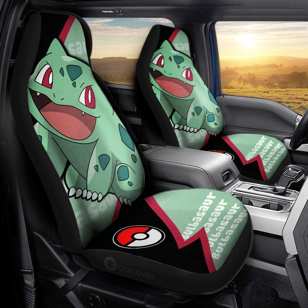 Bulbasaur Car Seat Covers Custom Anime Pokemon Car Accessories