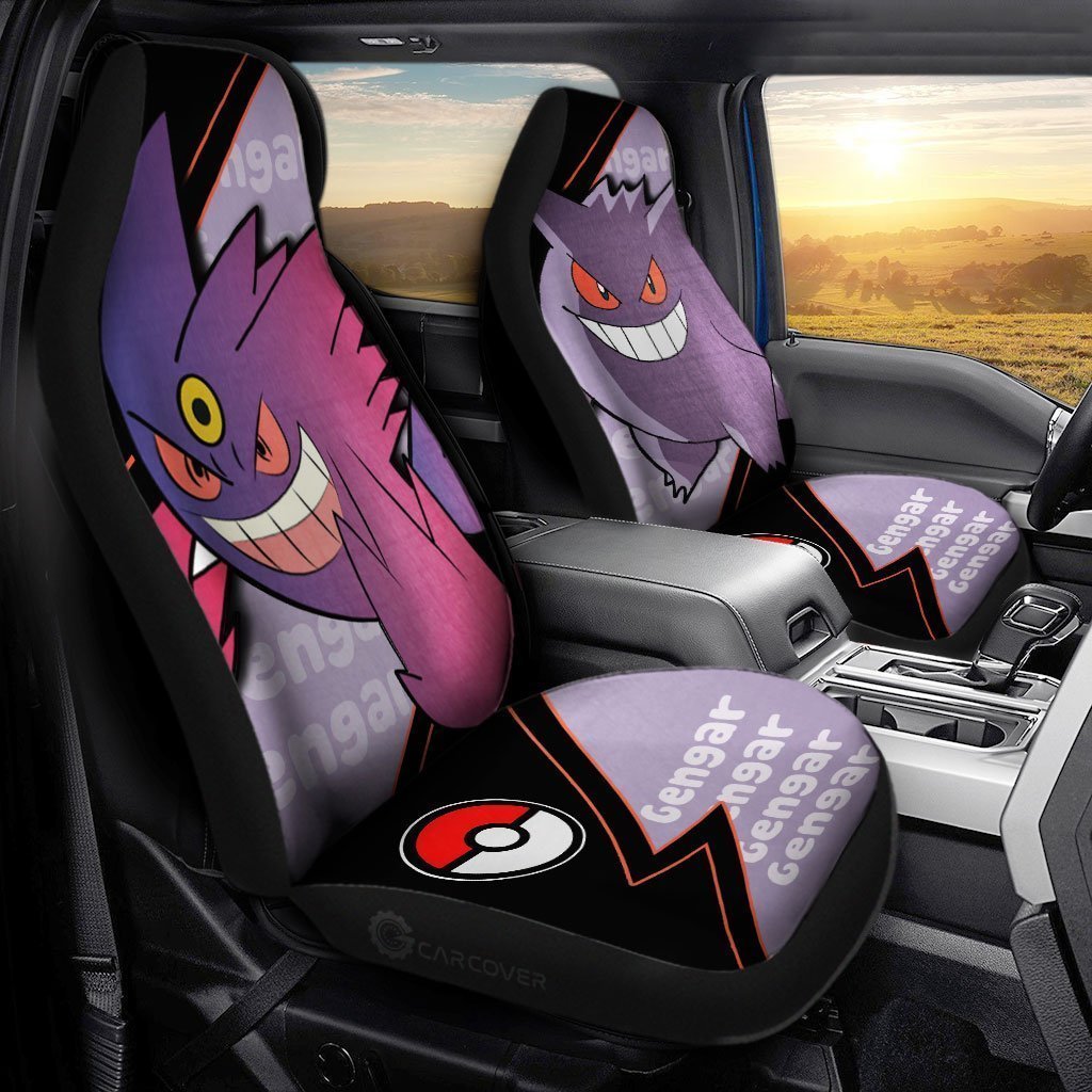 Gengar Car Seat Covers Custom Anime Pokemon Car Accessories