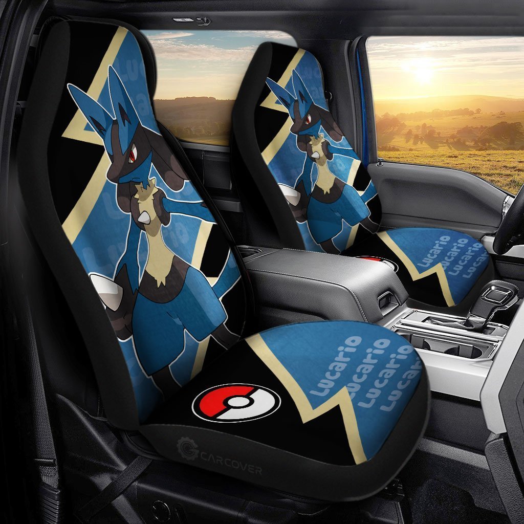 Lucario Car Seat Covers Custom Anime Pokemon Car Accessories