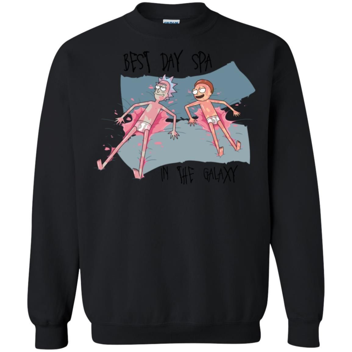 Rick And Morty Best Spa Day In The Galaxy Unisex Crewneck Pullover Sweatshirt