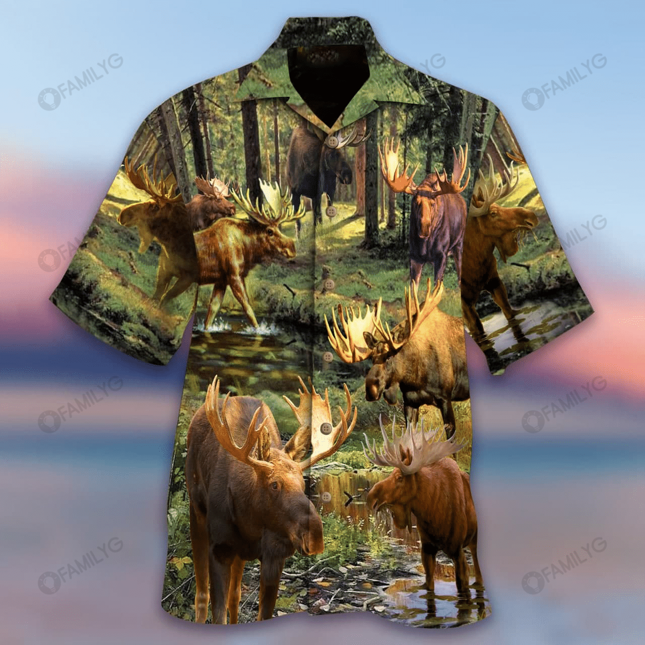 Moose Hunting Shirts – Rifles, Rack And Moose Track, That’S What Little Boys Are Make Of – Hunting Hawaiian Shirt