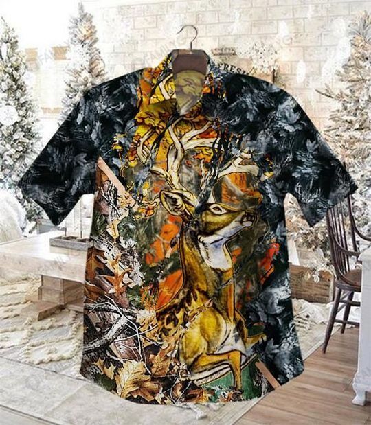 Deer Hunting Shirts – The Deer Hunter Camo Pattern – Hunting Hawaiian Shirt