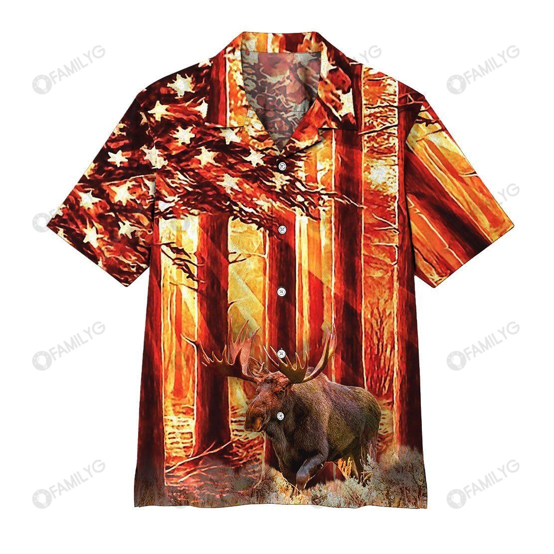 Moose Shirts – Moose Hunting Hawaiian Shirt