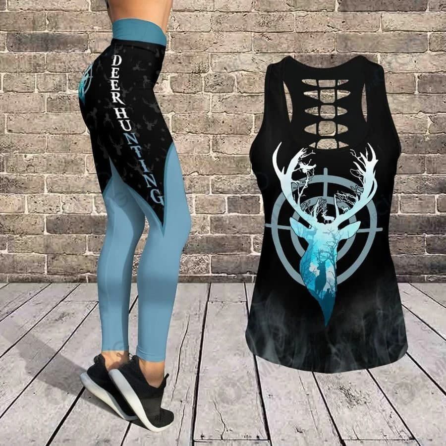 Deer Hunting Blue Combo Tanktop & Legging LH421121