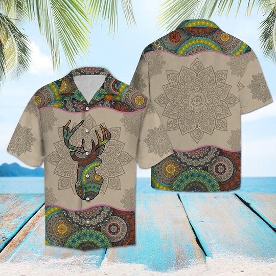 Hawaii Shirt ?C Deer Hunting Mandala G5708