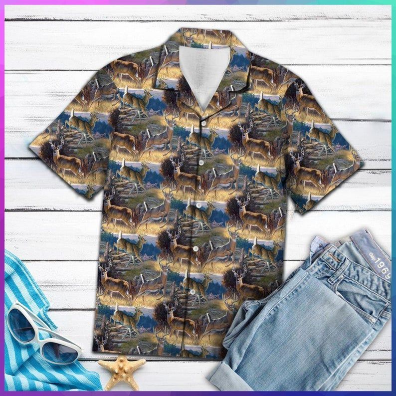 Deer Hunting Multicolor Unique Design Hawaiian Shirt Dhc18064474