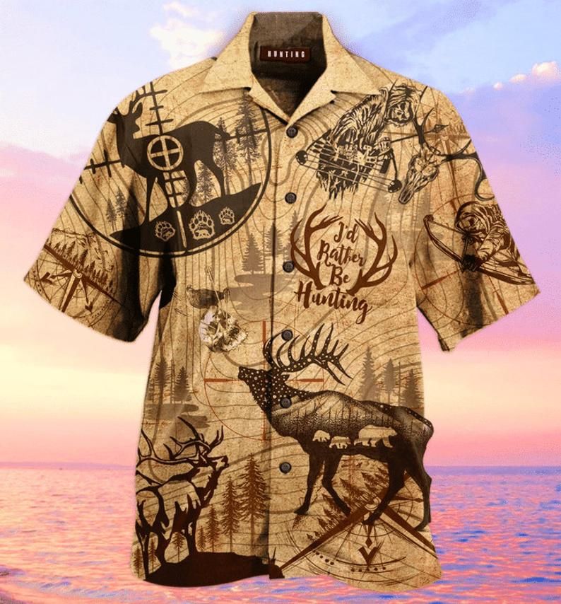 Hunting Deer Brown Best Design Hawaiian Shirt Dhc18064138