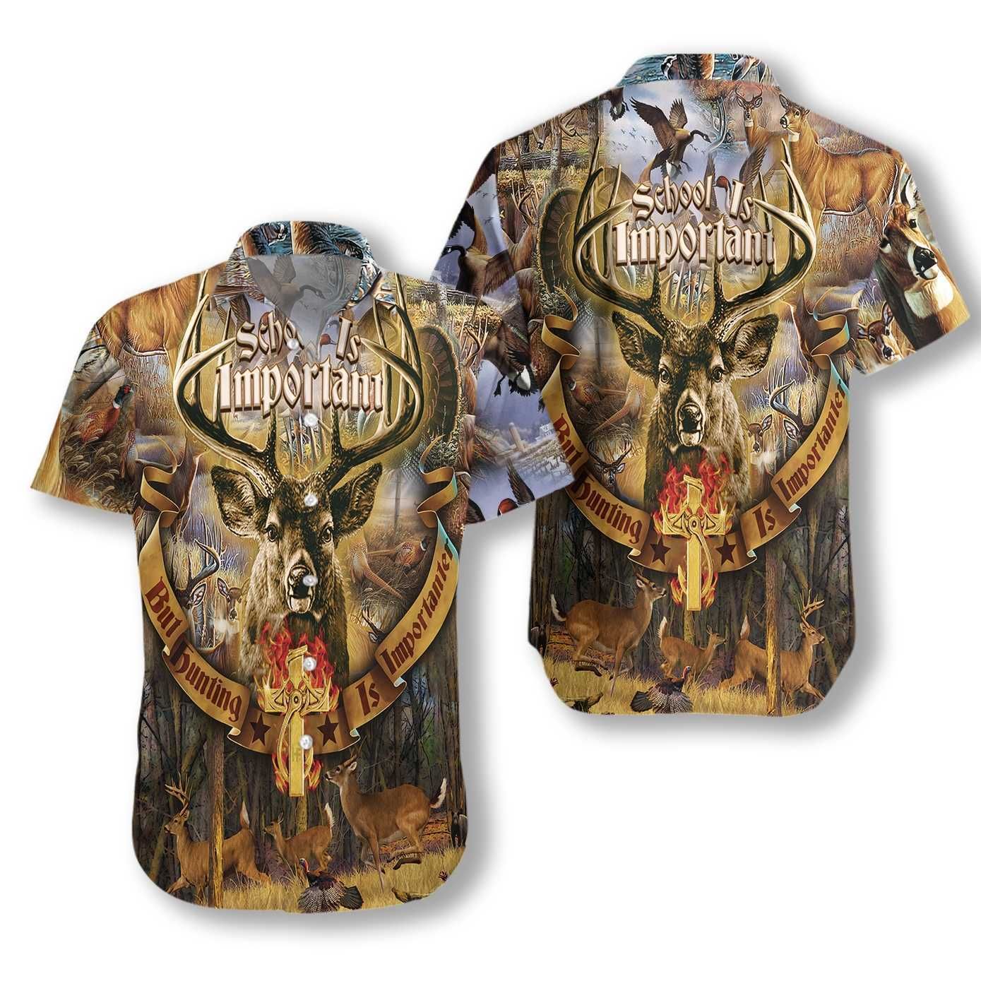 Hunting Is Importanter Ez26 2612 Hawaiian Aloha Shirts Aloha Shirts