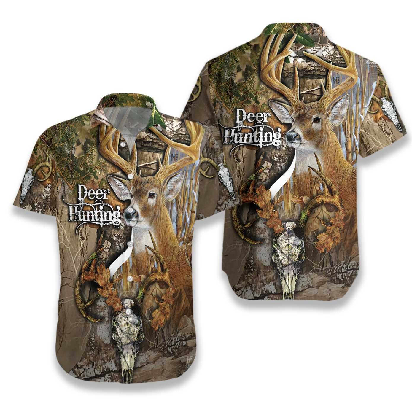 Deer Hunting The Forest Ez12 0312 Hawaiian Aloha Shirts Aloha Shirts