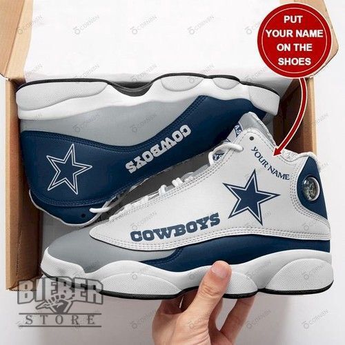 Dallas Cowboys Sneakers Personalized AJ 13 Tennis Shoes For Fan