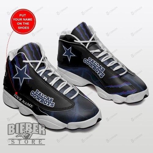 Dallas Cowboys Personalized Tennis Shoes Air JD13 Sneakers For Fan